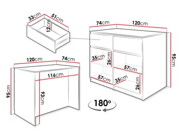 Valricon Kjøkkenøy 120 cm - hvit - Møbler - Bord - Barbord & ståbord