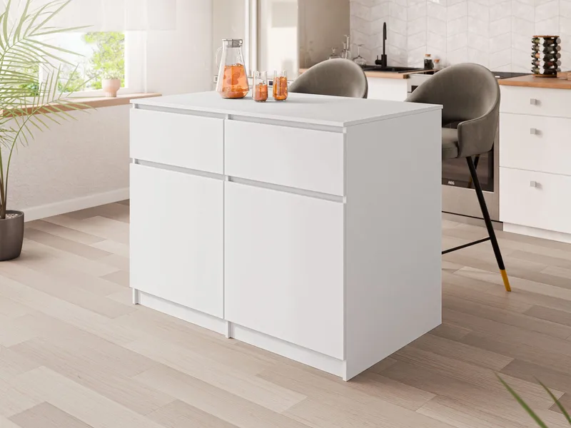 Valricon Kjøkkenøy 120 cm - hvit - Møbler - Bord - Barbord & ståbord