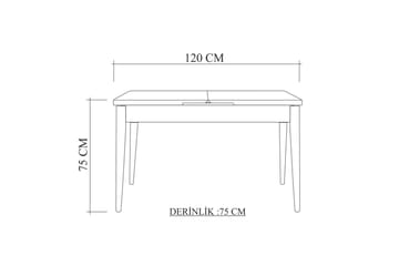 Valsot Spisebord 110 cm - Eik - Møbler - Bord - Spisebord & kjøkkenbord