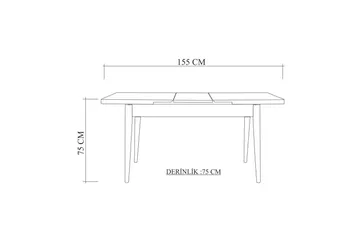 Valsot Spisebord 110 cm - Eik - Møbler - Bord - Spisebord & kjøkkenbord
