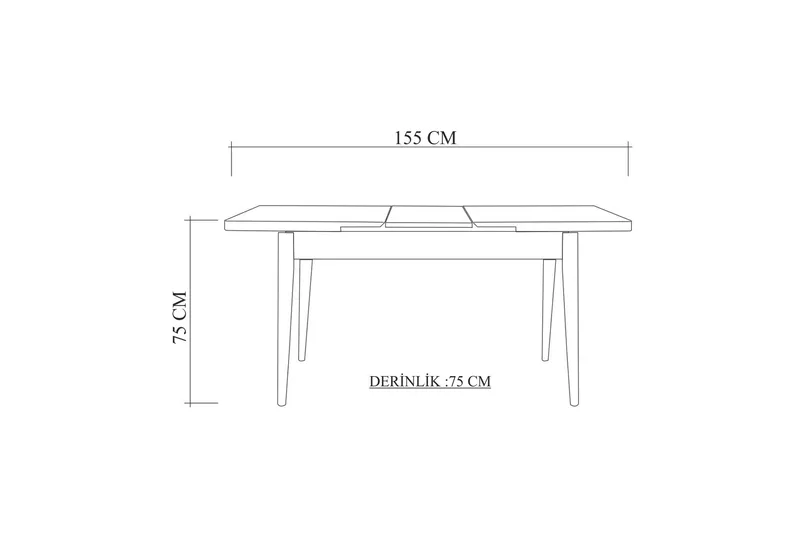 Valsot Spisebord 110 cm - Eik - Møbler - Bord - Spisebord & kjøkkenbord