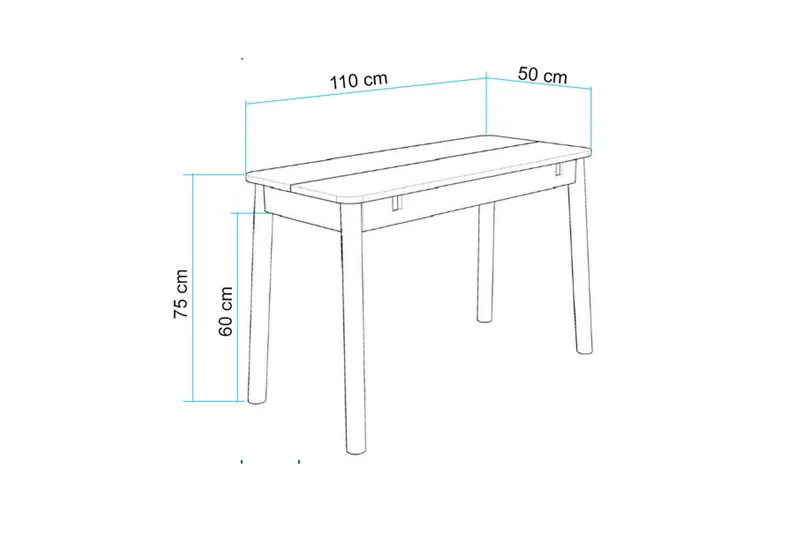 Valsot Spisebord 110 cm - Eik - Møbler - Bord - Spisebord & kjøkkenbord