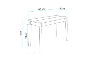 Valsot Spisebord 110 cm - Eik - Møbler - Bord - Spisebord & kjøkkenbord
