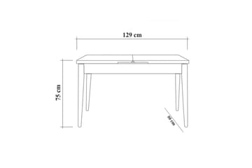 Valsot Spisegruppe 129 cm Rektangulær - Natur/Grønn - Møbler - Bord - Spisegruppe