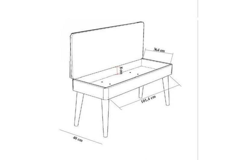 Valsot Spisegruppe 129 cm Rektangulær - Natur/Grønn - Møbler - Bord - Spisegruppe
