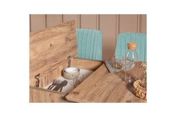 Valsot Spisegruppe 129 cm Rektangulær - Natur/Grønn - Møbler - Bord - Spisegruppe