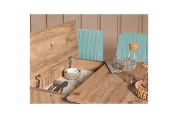 Valsot Spisegruppe 129 cm Rektangulær - Natur/Grønn - Møbler - Bord - Spisegruppe