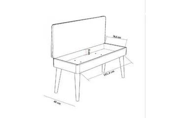 Valsot Spisegruppe 129 cm Rektangulær - Natur/Grønn - Møbler - Bord - Spisegruppe