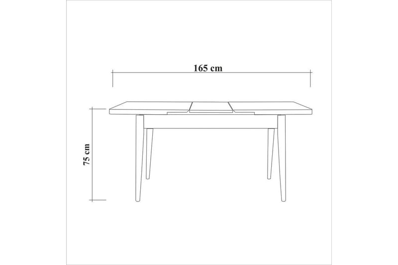 Valsot Spisegruppe 130 cm Rektangulær - Natur - Møbler - Bord - Spisegruppe