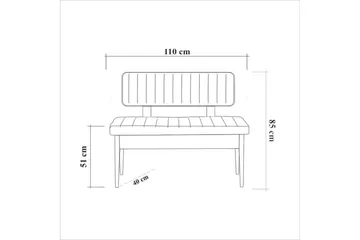 Valsot Spisegruppe 130 cm Rektangulær - Natur - Møbler - Bord - Spisegruppe