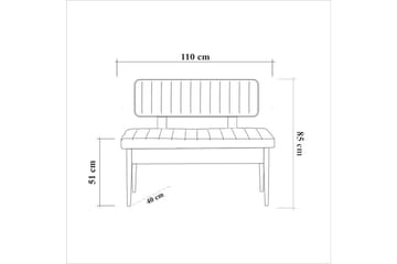 Valsot Spisegruppe 130 cm Rektangulær - Natur - Møbler - Bord - Spisegruppe