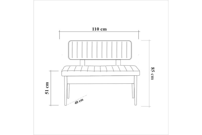 Valsot Spisegruppe 130 cm Rektangulær - Natur - Møbler - Bord - Spisegruppe
