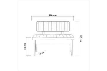 Valsot Spisegruppe 130 cm Rektangulær - Natur - Møbler - Bord - Spisegruppe