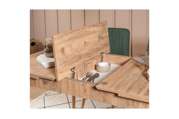 Valsot Spisegruppe 130 cm Rektangulær - Natur - Møbler - Bord - Spisegruppe