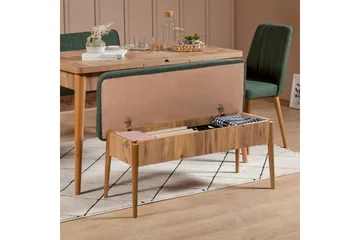 Valsot Spisegruppe 130 cm Rektangulær - Natur - Møbler - Bord - Spisegruppe