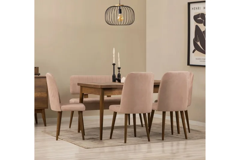Valsot Spisegruppe Rektangulær, Beige