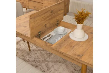 Valsot Spisegruppe Rektangulær - Beige - Møbler - Bord - Spisegruppe