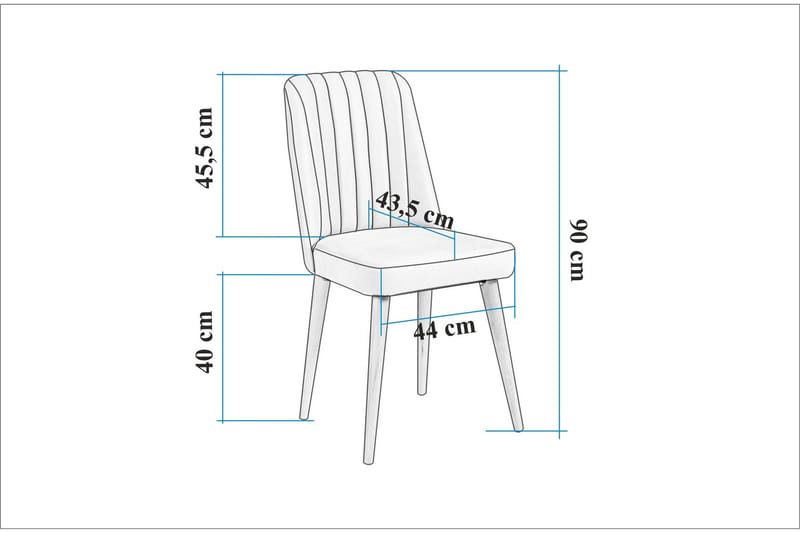 Valsot Spisegruppe Rektangulær - Beige - Møbler - Bord - Spisegruppe