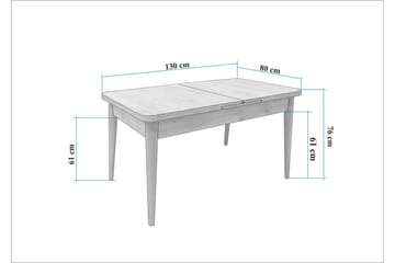 Valsot Spisegruppe Rektangulær - Beige - Møbler - Bord - Spisegruppe