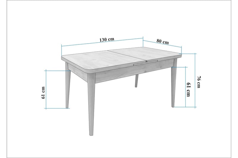 Valsot Spisegruppe Rektangulær - Beige - Møbler - Bord - Spisegruppe