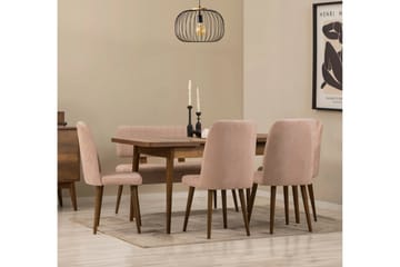 Valsot Spisegruppe Rektangulær - Beige - Møbler - Bord - Spisegruppe