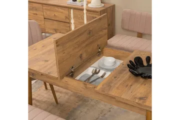 Valsot Spisegruppe Rektangulær - Beige - Møbler - Bord - Spisegruppe