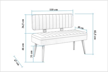 Valsot Spisegruppe Rektangulær - Beige - Møbler - Bord - Spisegruppe