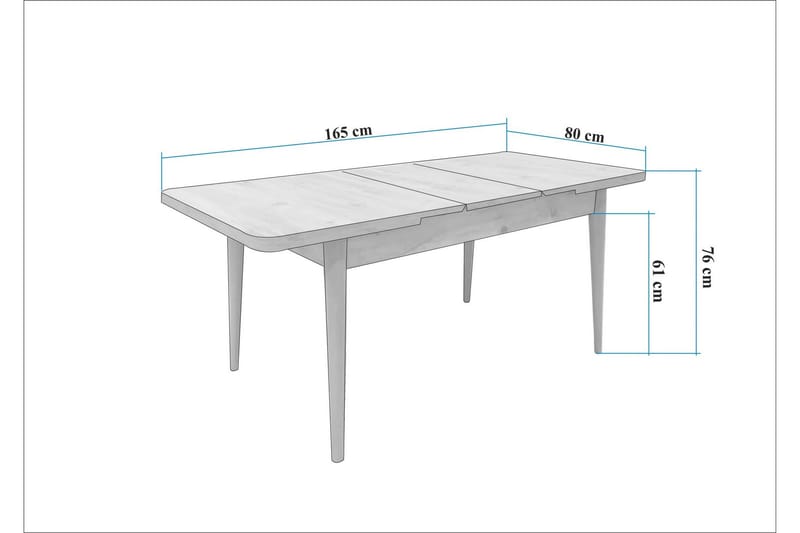 Valsot Spisegruppe Rektangulær - Beige - Møbler - Bord - Spisegruppe