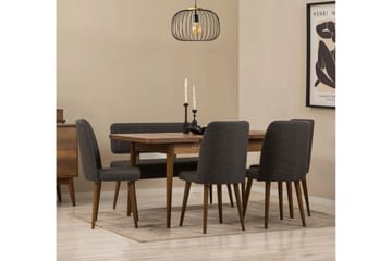 Valsot Spisegruppe Rektangulær - Mørkegrå - Møbler - Bord - Spisegruppe