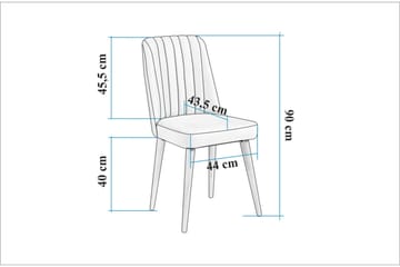 Valsot Spisegruppe Rektangulær - Mørkegrå - Møbler - Bord - Spisegruppe
