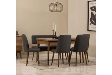 Valsot Spisegruppe Rektangulær - Mørkegrå - Møbler - Bord - Spisegruppe