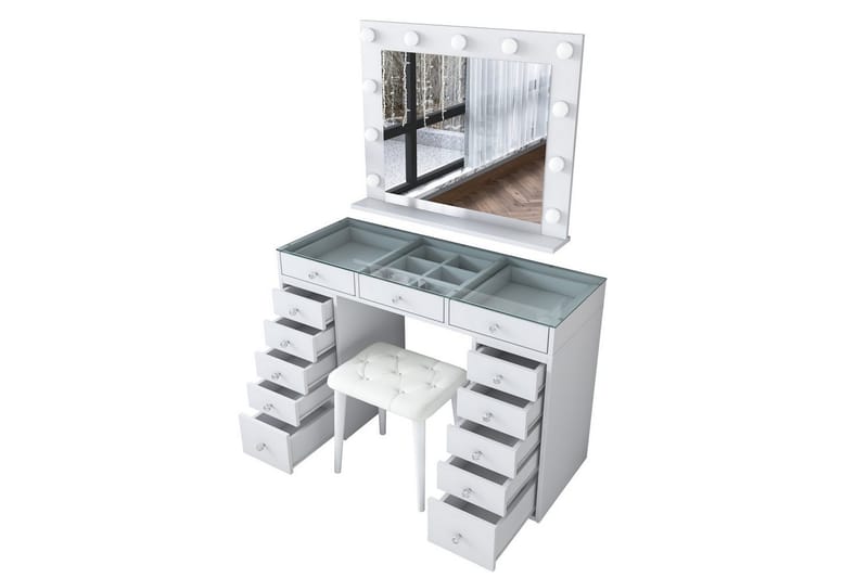 Varlin Sminkebord 120 cm - Hvit - Møbler - Bord - Sminkebord & toalettbord