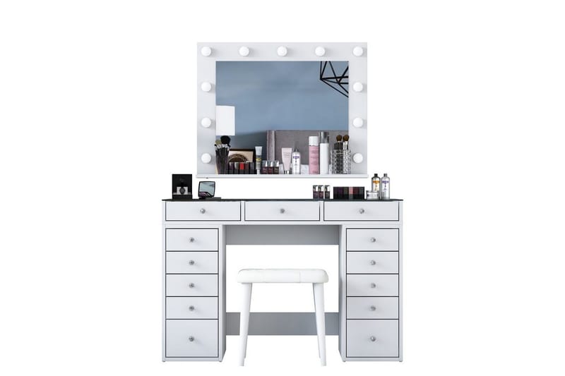 Varlin Sminkebord 120 cm - Hvit - Møbler - Bord - Sminkebord & toalettbord