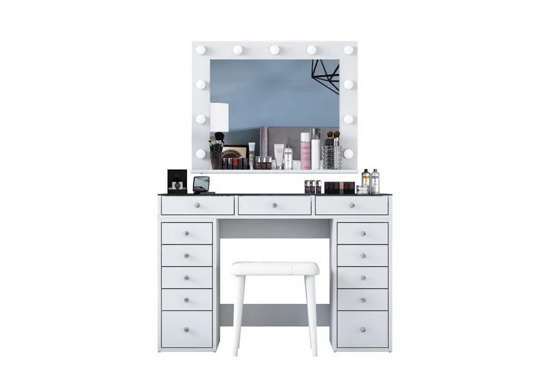 Varlin Sminkebord 120 cm - Hvit - Møbler - Bord - Sminkebord & toalettbord
