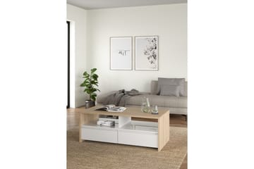 Varun Sofabord 120 cm - Hvit/Natur - Møbler - Bord - Sofabord & salongbord