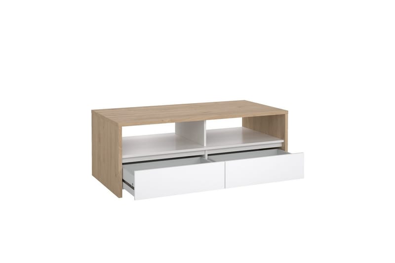 Varun Sofabord 120 cm - Hvit/Natur - Møbler - Bord - Sofabord & salongbord