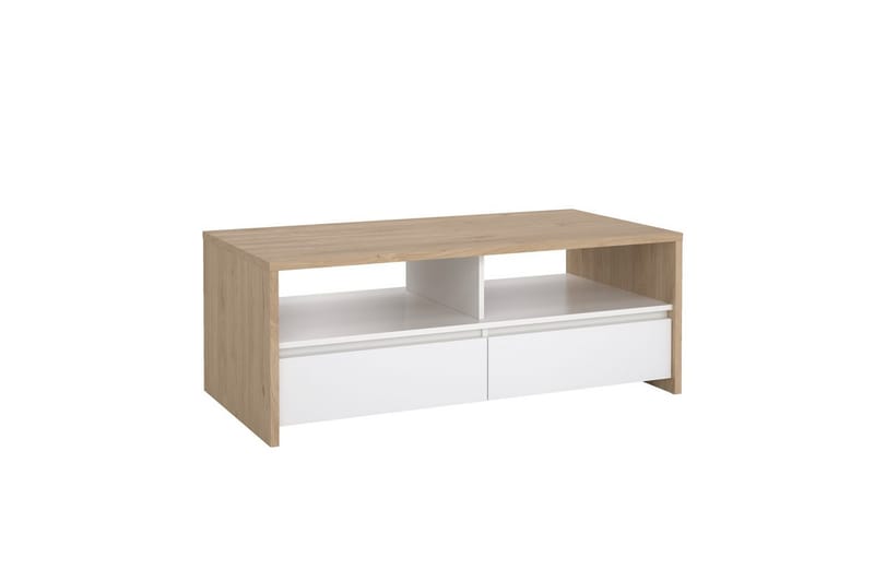 Varun Sofabord 120 cm - Hvit/Natur - Møbler - Bord - Sofabord & salongbord