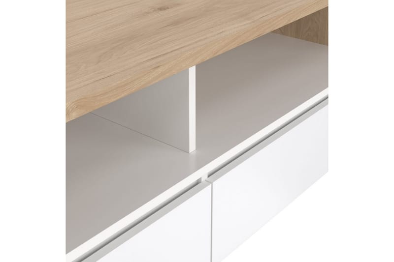 Varun Sofabord 120 cm - Hvit/Natur - Møbler - Bord - Sofabord & salongbord