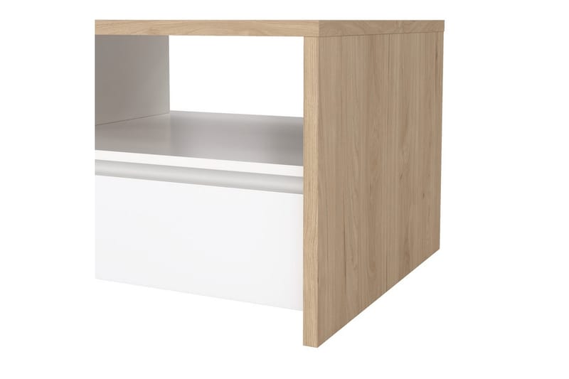 Varun Sofabord 120 cm - Hvit/Natur - Møbler - Bord - Sofabord & salongbord