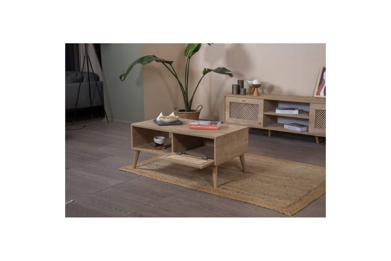Velin Sofabord 55 cm - Mellomfarget tre - Møbler - Bord - Sofabord & salongbord