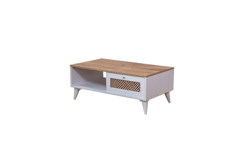 Velin Sofabord 55 cm - Mellomfarget tre/Hvit - Møbler - Bord - Sofabord & salongbord