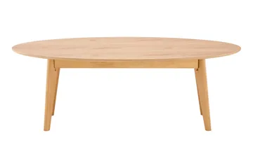 Velo Ovalt Sofabord 130x65 cm med Tre- og Eikutseende - Eik - Møbler - Bord - Sofabord & salongbord