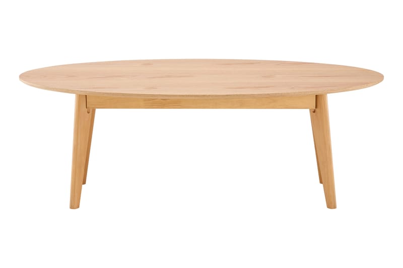 Velo Ovalt Sofabord 130x65 cm med Tre- og Eikutseende - Eik - Møbler - Bord - Sofabord & salongbord