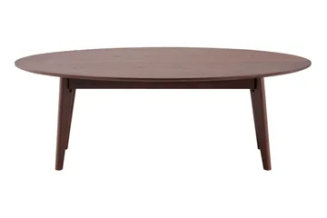 Velo Ovalt Sofabord 130x65 cm med Tre- og Valnøttutseende - Valnøtt - Møbler - Bord - Sofabord & salongbord