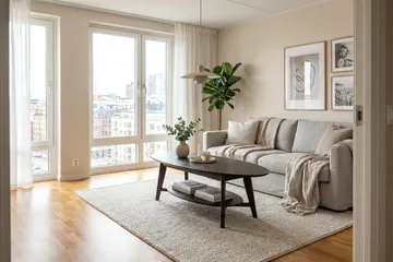 Velo Ovalt Sofabord med Hylle 160x60 cm med Tre- og Røkt Eik-utseende - Røkt eik - Møbler - Bord - Sofabord & salongbord
