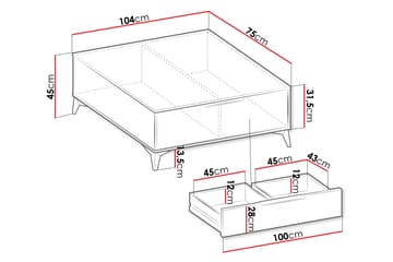 Vemdalen Sofabord 104 cm - Sand beige - Møbler - Bord - Sofabord & salongbord