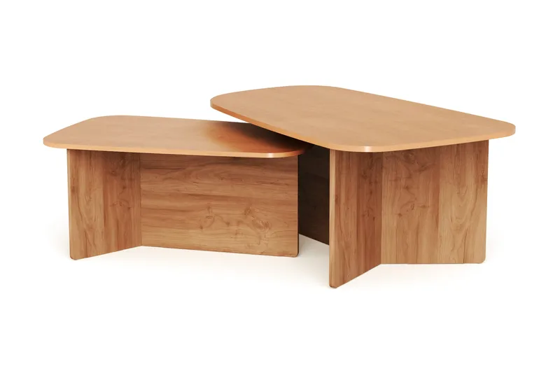 Vento settbord, sofabord 120 x 70 cm + 90 x 60 cm, Eik