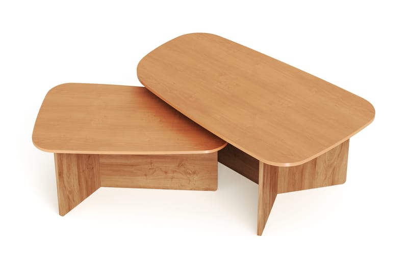 Vento settbord, sofabord 120 x 70 cm + 90 x 60 cm - Eik - Møbler - Bord - Sofabord & salongbord