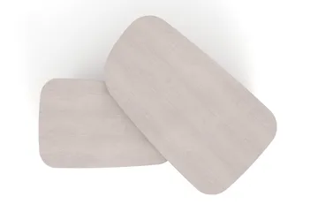 Vento settbord, sofabord 120 x 70 cm + 90 x 60 cm - Hvitlasert eik - Møbler - Bord - Sofabord & salongbord