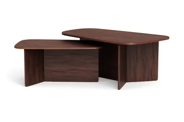 Vento settbord, sofabord 120 x 70 cm + 90 x 60 cm - Valnøtt - Møbler - Bord - Sofabord & salongbord